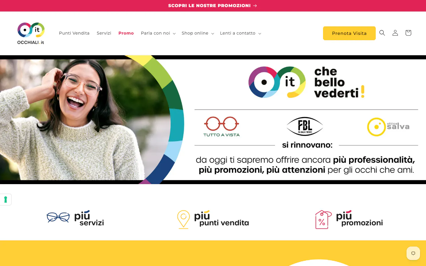 Tienda actual de gafas Occhiali.it a la que se llega desde la antigua dirección de Buysun.